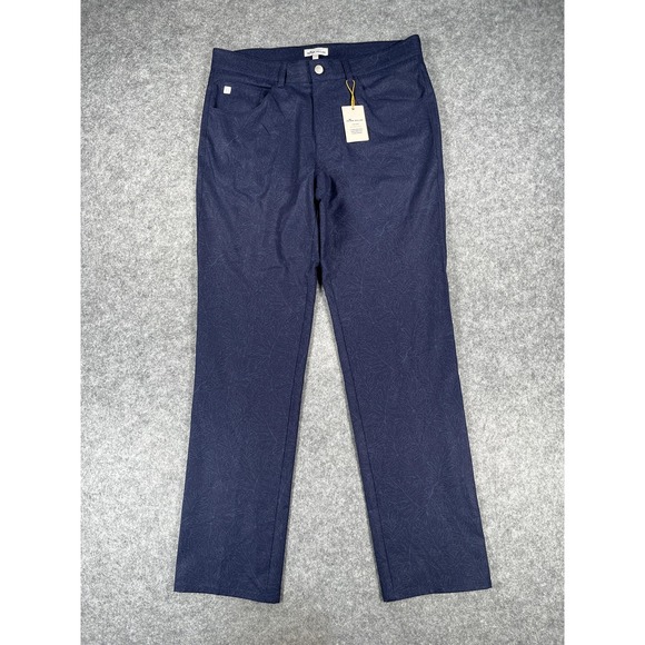 NEW Peter Millar Pants Mens 34x32 Navy Blue Crown Sport Performance Stretch Golf